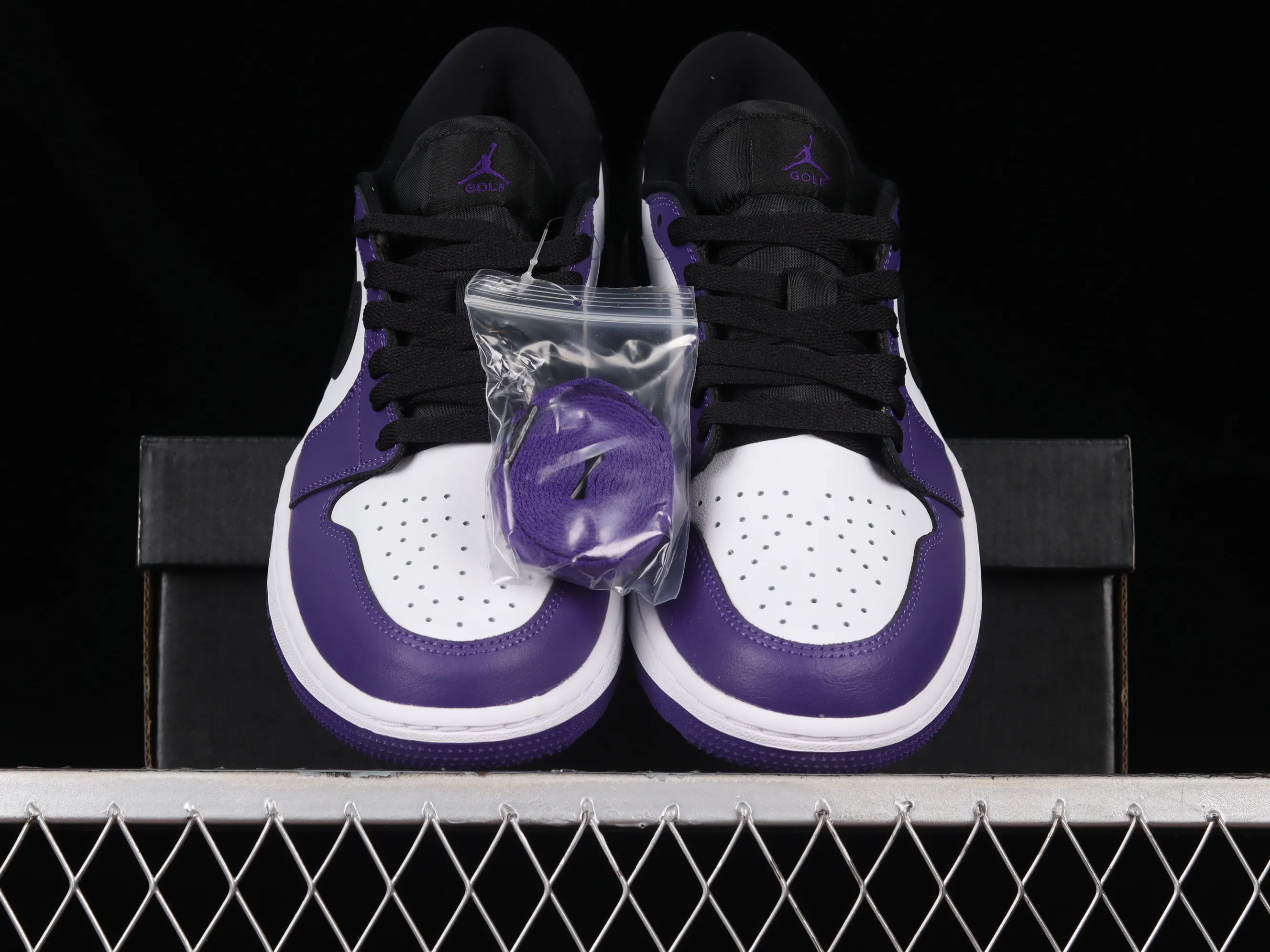 All categories Air Jordan Jordan series basketball shoes Air Jordan 1 Low G version pure original Air Jordan 1 Low Golf "White Purple" AJ1 Joe 1 new golf version white and purple color DD9315-105